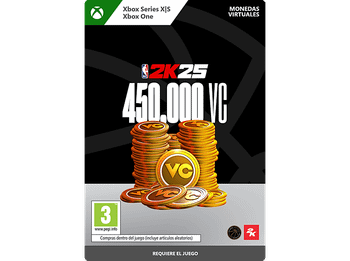 Xbox Series X S & One NBA 2K25. Pack de 450 000 VC (Código descarga)