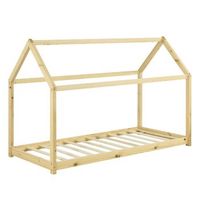 cama infantil con forma de casita de madera de pino 70 x 140 cm 030005541
