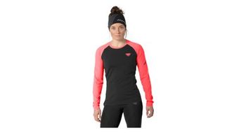 Maillot dynafit alpine pro rosa negro mujer manga larga