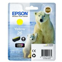 epson 26 t261440 yellow original claria premium standard capacity ink cartridge polar bear