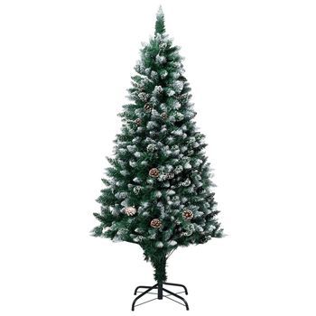 Árbol De Navidad Artificial Con Piñas Y Nieve Blanca 150 Cm Vidaxl