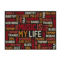 papel pintado 3d - music is my life 350x270 cm