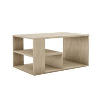 mesa de centro con estantes decoracion travertino l80 cm