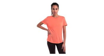 Camiseta de mujer icebreaker merino 125 cool lite sphere iii naranja
