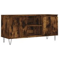 mueble de tv madera de ingenieria roble ahumado 104x35x50 cm vidaxl