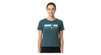 camiseta manga corta ironman 70 3 les sables d olonne mujer azul turquesa