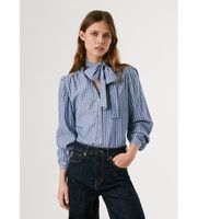 pepe jeans para mujer pl3051268 camisa maty azul m casual algodon manga larga