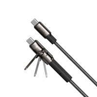 ksix cable de carga ultra rapida y datos 60w usb-cusb-c trenzado 1m negro