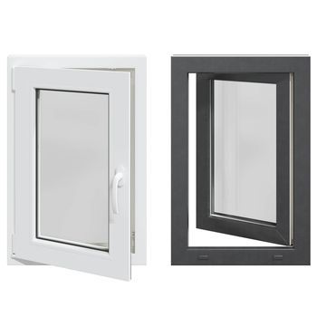 Ventana De Sótano Risor 50 X 75 Cm Pvc Y Vidrio Gris Antracita Vidaxl