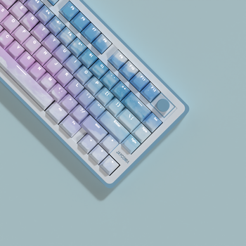 JCM-teclas Pbt con estampado de letras laterales/superior, perfil de cereza retroiluminado a través de Tranparent, juego grande de teclas para teclados mecánicos