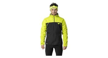Chaqueta impermeable dynafit alpine 3l amarilla negra para hombre