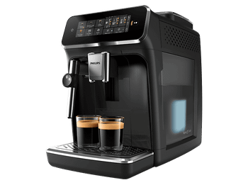 Cafetera superautomática - Philips 3300 Series EP3321/40, Tecnología AquaClean, 2 tazas, Presión Máx. 15 bar, Deposito de agua 1.8 l, 1500 W, Negro