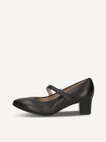 caprice pumps black made of leather with block heel size 405