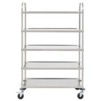 carrito de cocinarestanteria de cocina carrito de servir de 5 alturas 107x55x147 cm acero inoxidable