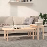 juego de mesas de centro 2 piezas madera maciza de pino vidaxl