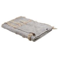 manta de algodon beige gris 130 x 180 cm hecho a mano patron geometrico hospet