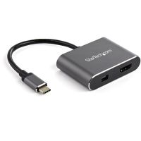 startech adaptador video multipuertos usb-c hdmi o minidisplayport 4k