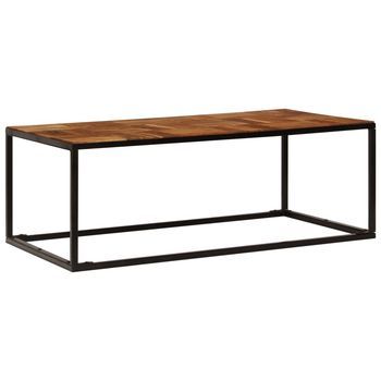 Mesa De Centro，mesa Auxiliar，mesa De Café Madera Maciza De Acacia Y Acero 110x60x40 Cm