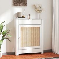 cubre radiadores de mdf homcom 78x19x955 cm blanco