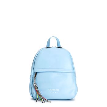 mochila con logotipo bordado y llavero personalizado light blu taglia unica