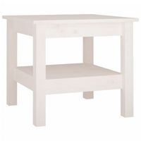mesa de centro de madera maciza de pino blanco 45x45x40 cm
