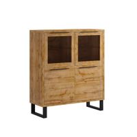 vajillero 4 puertas tableros de aglomerado laminados madera y metal