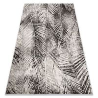alfombra mateo 8035944 moderna hojas de palma - estructural gris  be 160x220 cm