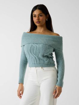 Jersey De Mezcla De Lana Con Hombros Descubiertos