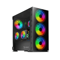 savio pc case prime x1 argb glass black rgb negro