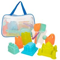 color beach - juguetes de playa para ninos juguetes arena 9 piezas bolsa juguetes playa cubo arena o18 cm cedazo pala rastrillo regadera moldes arena 18 meses
