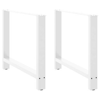 Patas Para Mesa De Comedor Blancas (2 Unidades, 100 X 72-73 Cm, Acero) Vidaxl