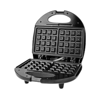 nedis kawp200bk gofrera 2 barquillos 750 w negro plata