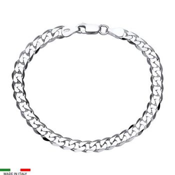 Pulsera barbada de plata 925 6mm