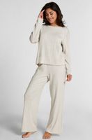 hunkemoller pyjama pant loose pointelle gris