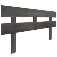 dhome cabecero ceniza 140cm horizontal estilo valla con patas madera reciclada dm herrajes incluidos 140cm horizontal valla ceniza