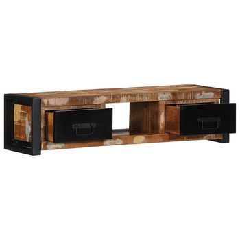 Mueble Para La Tv | Mueble De Salón | Mesa De Tv 100x30x25 Madera Maciza Reciclada