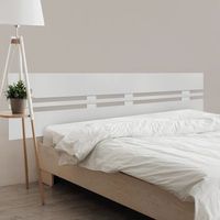 dhome cabecero blanco 160cm dual horizontal estilo ancho madera reciclada dm herrajes incluidos 160cm dual horizontal ancho blanco