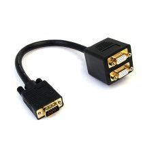 Cable de 30cm Duplicador Divisor de VÃdeo VGA de 2 puertos Salidas Compacto - Bifurcador