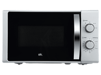 microondas - ok omw 2024-3 s 700 w 5 niveles de potencia 20l control mecanico plata