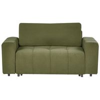 sofa 2 plazas moderno tapizado de tela con almacenaje reposabrazos revistero verde innvik - verde