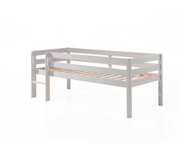 Cama alta infantil pino 105x208x83 blanco