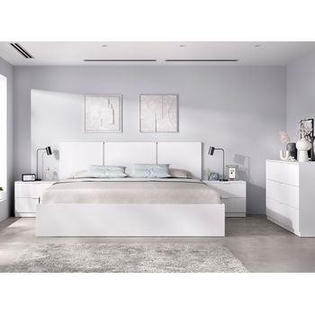 Havana - Cabezal+ 2 Mesitas+aro Cama+ Comoda - Xx - Blanco