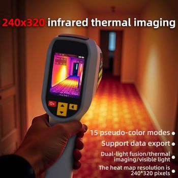 Cámara de Imagen Térmica de 240x320, Termómetro Infrarrojo para Reparación de PCB, Detección de Tuberías, Herramienta de Reparación Automotriz