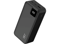 powerbank - isy ipp-27000 27000 mah 2x usb-c 1x usb-a led-display negro