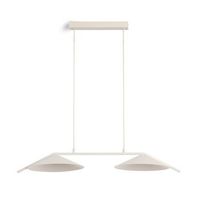 lampara colgante led 10w regulable en altura metal evian beige