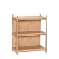 estanteria de 3 niveles de madera beige
