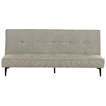 Sofá Cama Convertible Moderno Sin Reposabrazos Con Respaldo Abotonado Verde Claro Essvik