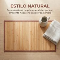 alfombra de bambu antideslizante para pasillo sauna o balcon varios tamanos