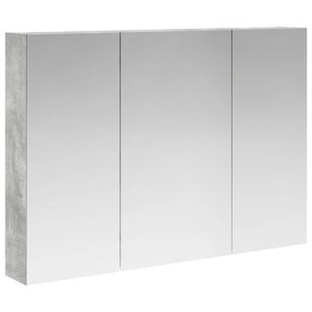 Armario Con Espejo De Baño | Mueble De Baño Gris Concreto 100 X 14,5 X 70 Cm
