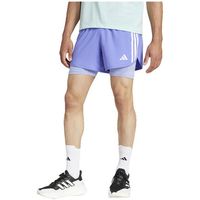 adidas short short own the run 3 stripes aeroready bleu para hombre